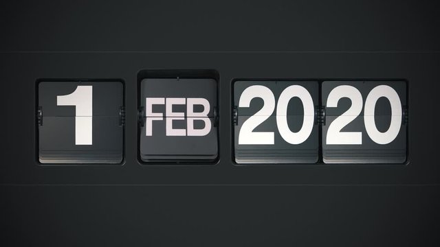 Retro Flip Calendar - Full Year 2020 up until January 1st 2021.