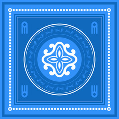 Lurji supra. Georgian traditional ornaments. Vector Ornament With Caucasian Motifs. Vector, Illustration