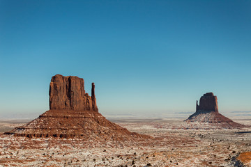 monument valley at winter