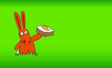 Osterhase mit R&uuml;blischnitte