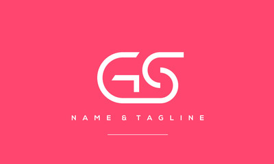 Alphabet letter icon logo GS