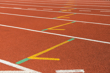 Running track on the stadium