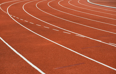 Running track on the stadium