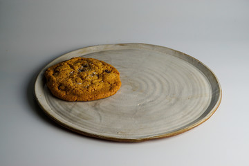 Chocolate chip cookies on a plate