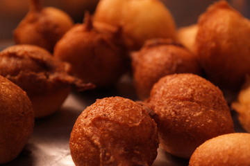 rain cookie - bolinho de chuva fried dough in the shape of balls, tipica do Brasil recipe with cinnamon and sugar