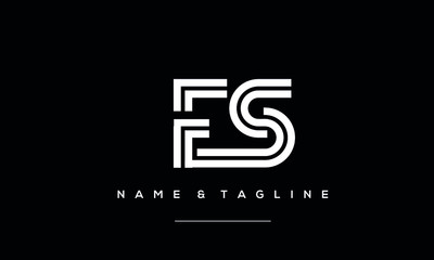 Alphabet letter icon logo ES