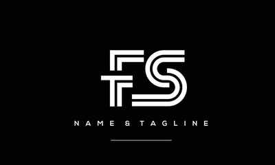 Alphabet letter icon logo FS