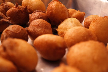 rain cookie - bolinho de chuva fried dough in the shape of balls, tipica do Brasil recipe with cinnamon and sugar