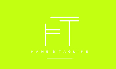 Alphabet letter icon logo FT