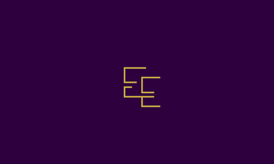 Alphabet letter icon logo EE