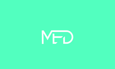 Alphabet letter icon logo MED