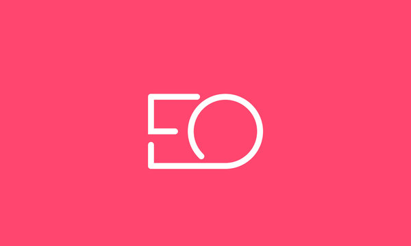 Alphabet letter icon logo EO