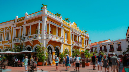 Beautiful old colonial building - Touristic Cartagena - Colombia