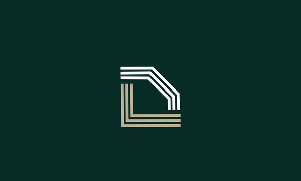 recommend clip art: a line art icon logo of a diamond with a letter L