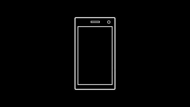 'Corona patient detected' endless text loop of a COVID-19 app vector animation on a black background