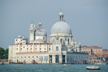 Fototapeta na wymiar Basilica Santa Maria della Salute at Grand Canal in Venice, Italy