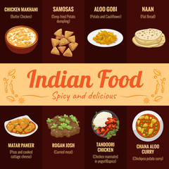 indian food vector set collection graphic design