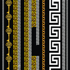 golden chains border vintage