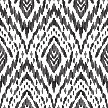 Black and white tribal background.