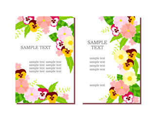 春の花のイラストカード