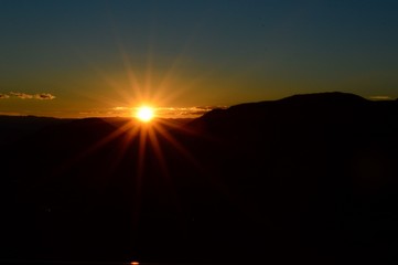 Atardecer estrellado
