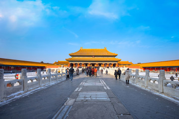 Fototapeta na wymiar Qianqinggong (Palace of Heavenly Purity) at the Forbidden City in Beijing, China