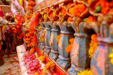 インドのヒンズー教の寺の装飾