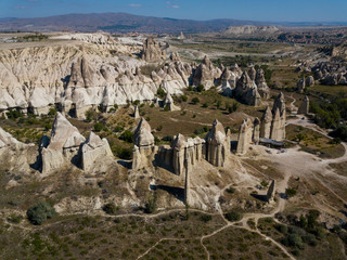 Fototapeta na wymiar Hoodoos of Cappadocia. Turkey central plateau is home to a very unique set of geological features known