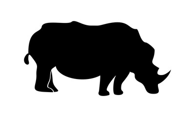 Obraz na płótnie Canvas Rhino simple illustration vector