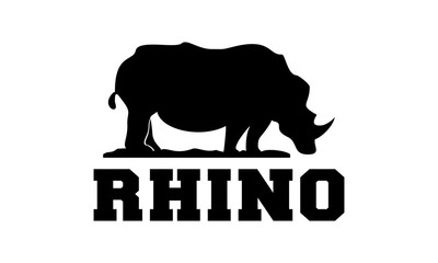 Rhino simple illustration vector logo