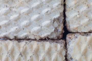 wafer cookies brown closeup view