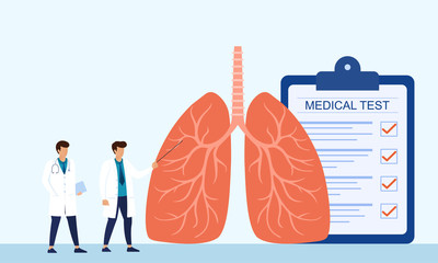 Respiratory disease tests, doctors are analyzing the status of lung diseases,medical health care concept