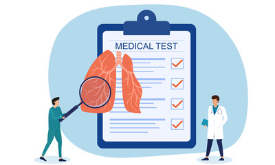 Respiratory disease tests, doctors are analyzing the status of lung diseases,medical health care concept