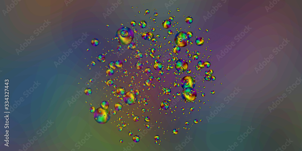 Poster abstract background with bubbles