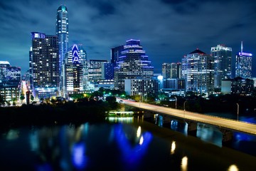Fototapeta na wymiar Austin at night