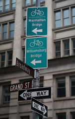 New York street direction sign. 