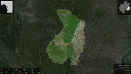Haut-Ogooué, Gabon - composition. Satellite