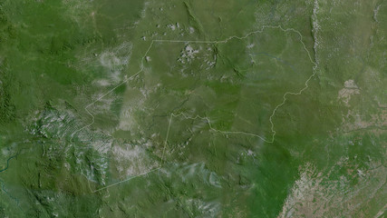 Ogooué-Ivindo, Gabon - outlined. Satellite