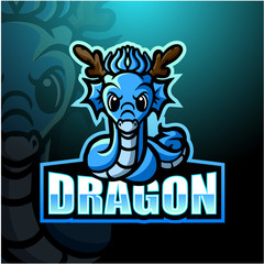 Dragon mascot esport logo design © frescostudio