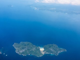 空から見た島