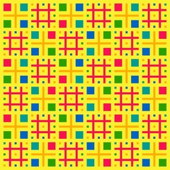 Beautiful of Colorful Squares Pattern, Reapeated, Abstract, Illustrator Geometric Pattern Wallpaper. Image for Printing on Paper, Wallpaper or Background, Covers, Fabrics