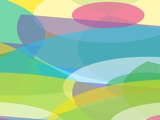  Beautiful of Colorful Circle and Curved, Abstract Modern Shape. Image for Background or Wallpaper