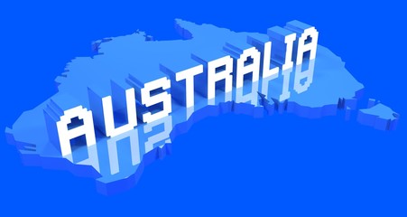 Australia Day Background 3D Rendering 