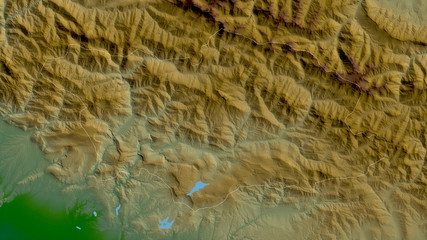 Racha-Lechkhumi-Kvemo Svaneti, Georgia - outlined. Physical