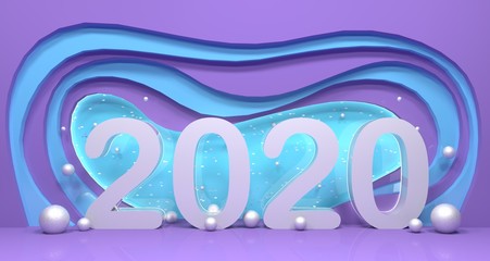 Shiny Abstract Geometric Banner Background. 3D Rendering.