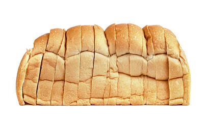 Sliced bread isolated on white background