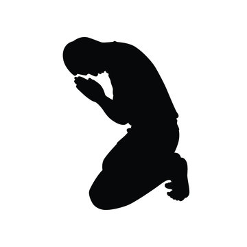 recommend clip art: Praying buddhist  silhouette