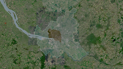 Hamburg, Germany - outlined. Satellite © Yarr65