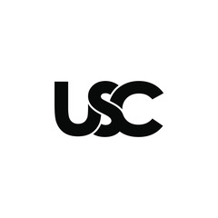 usc letter original monogram logo design
