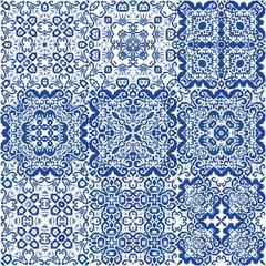 Decorative color ceramic azulejo tiles.